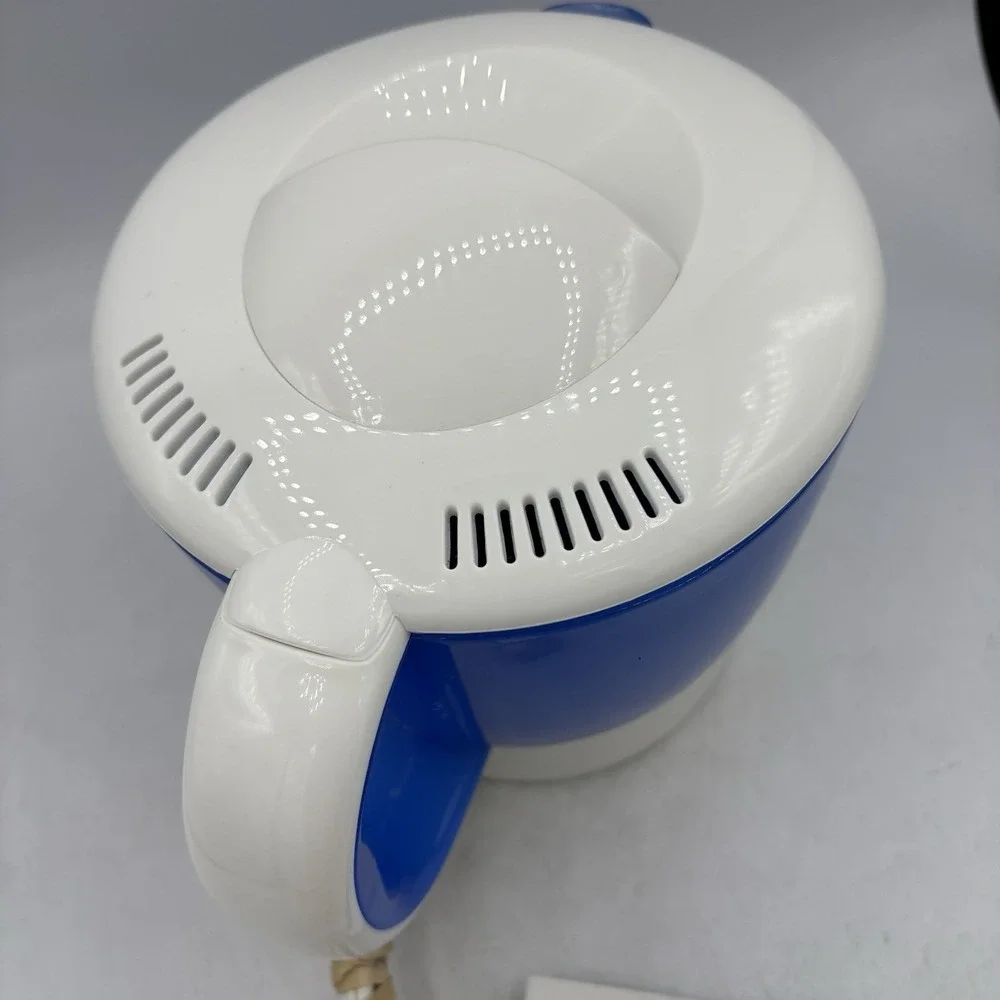 Proctor Silex Electric Kettle Hot Pot Boil 32 oz Max Blue White w Manual HP04